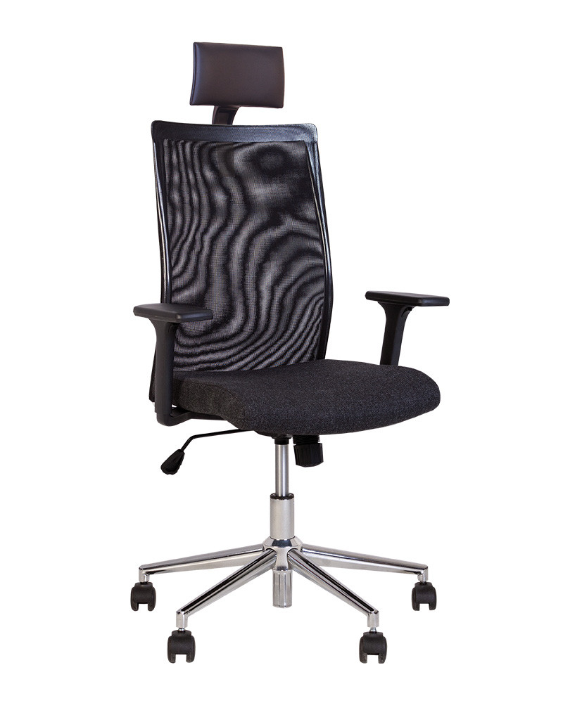 Крісло офісне Air R HR net chrome ST CHR64 сітка ОР-24 тканина ZT-24 (Новий Стиль ТМ)