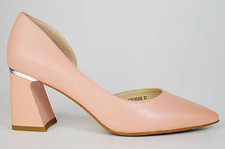 Туфлі човника із загостреним носком Geronea 101502 39 Рожева шкіра 36, фото 2