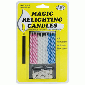 Свечи для торта Магические, незадуваемые, негаснущие, набор из 10 шт. - фото 4 - id-p246054907
