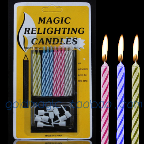 Свечи для торта Магические, незадуваемые, негаснущие, набор из 10 шт. - фото 3 - id-p246054907