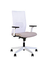 Кресло офисное Air R Net Lum white SL крестовина PL71 спинка сетка ОР-24, ткань CN-108 (Новый Стиль ТМ)