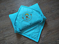 Конверт на выписку голубой одеяло плед коляску кроватку новорожденному малышу подарок мальчику 00197