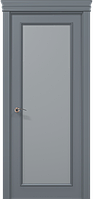 Двери крашенные, Полотно, серия ART DECO (ART-01), стекло сатин RAL 7046