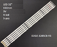 LED подсветка TV 32" SHARP D2GE-320SC0-R3, CY-HF320AGLV1H, CY-HF320BGLV1H, T320HVF03.0 650mm Original