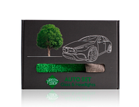Набір для догляду за склом і фарамі авто GLASSAUTO SET серії Green Fiber AUTO. Рукавиця+серветка