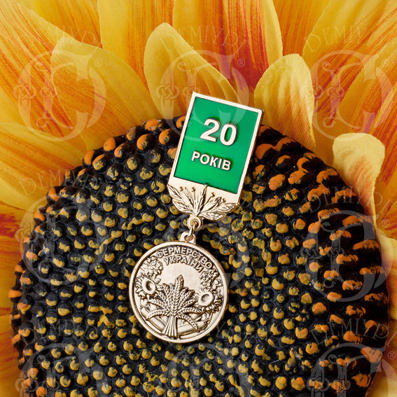 Штампованная медаль "20 років"