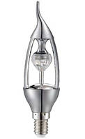 Світлодіодна лампа CIVILIGHT KP35T5 E14 5W Diamond Silver candle F37 2700К (warm white) Код.58579