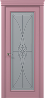 Двери крашенные, Полотно, серия ART DECO (ART-01), стекло бевелз RAL 3015