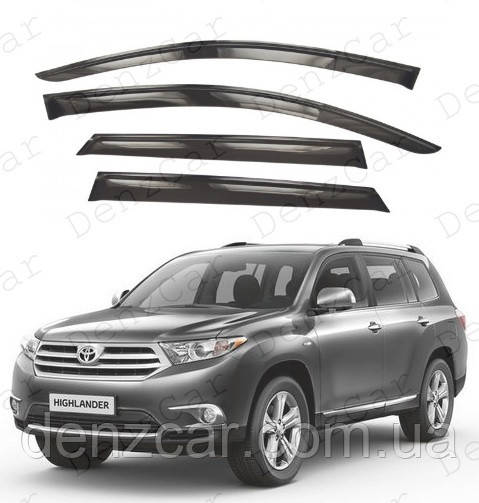 Вітровики Toyota Highlander II 2007 (на скотчі)\Дефлектори вікон Тойота Хайлендер 2, фото 2