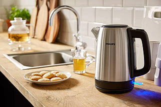 Електрочайник Philips Kettle, металевий, сріблястий, електричний чайник Філіпс, фото 3