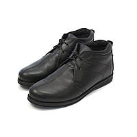 Классические зимние ботинки кожаные черные дезерты мужская обувь больших размеров Rosso Avangard Carlo Poly BS 32, 48