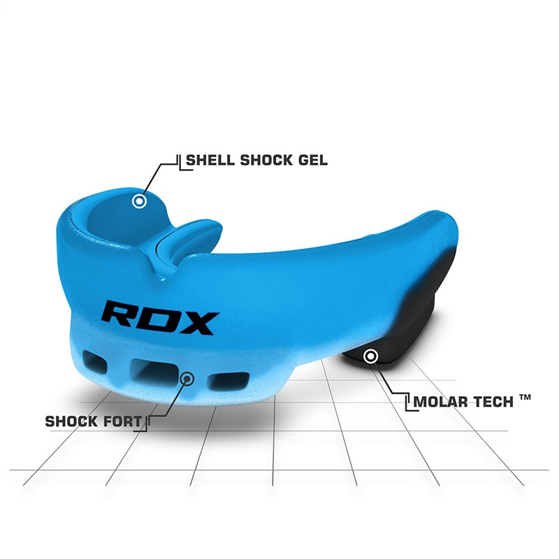 Капа боксерская RDX GEL 3D Elite Blue - фото 4 - id-p1550816396