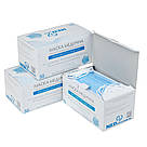 Маски медичні одноразові тришарові з мельтблауном сертифіковані уп. 50 шт, маски захисні для обличчя медичні, фото 4