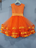 Сукня помаранчева, пишна, святкова, для дівчинки.