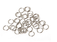 Пирсинг для волос кольца серебро 10 мм 20 шт
