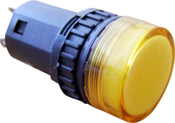 Світлосигнальна арматура AD16-16DS жовта 24V AC/DC - фото 1 - id-p246086156
