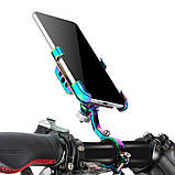 Алюминиевое крепление телефона на руль велосипеда 360° Promend SJJ-298D хамелеон, велодержатель для смартфона, фото 2