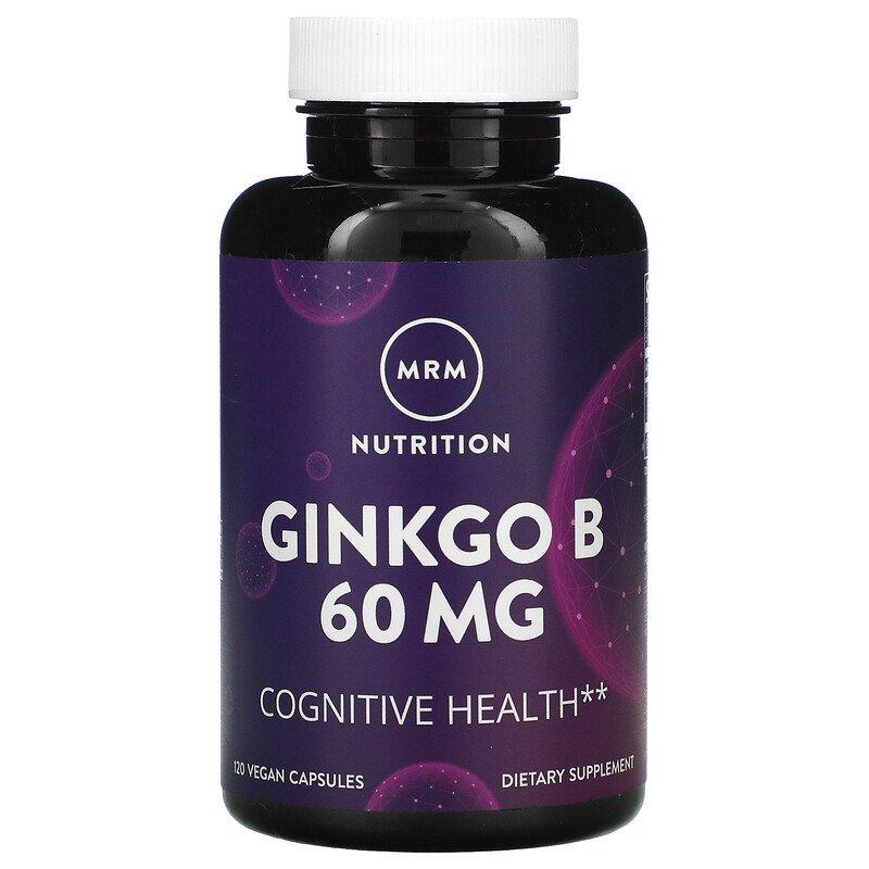 Гінкго білоба MRM, Nutrition "Ginkgo B" для здоров'я мозку, 60 мг (120 капсул)