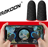Игровые напальчники 2 пары для игр на телефоне, смартфоне Rakoon-4 Мобильные напальчники для сенсорных экранов
