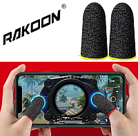 Игровые напальчники 2 пары для игр на телефоне, смартфоне Rakoon-5 Мобильные напальчники для сенсорных экранов