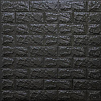 700х770х7мм Самоклеючі 3D панелі, панелі м'які для стін, самоклеючі панелі на кухню під чорну цеглу