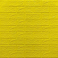 Декоративные внутренние стеновые панели, кирпич самоклеющийся, кирпичные панели Желтый