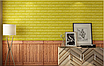 700х770х5мм Самоклеючі 3D панелі, панелі м'які для стін, самоклеючі панелі на кухню під жовту цеглу, фото 3