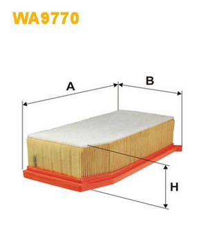 WIX WA9770 — Повітряний фільтр на Рено Кліо 4 1.5dci, 0.9i TCE, 1.2i TCE, фото 2