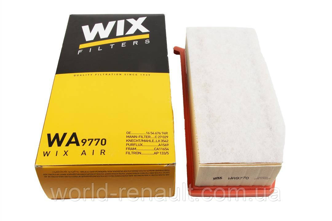 WIX WA9770 — Повітряний фільтр на Рено Кліо 4 1.5dci, 0.9i TCE, 1.2i TCE