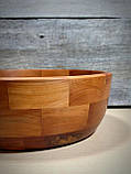 Дерев'яна сигментна салатниця ручної роботи (яблуня), фото 3