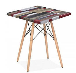 Стіл обідній СДМ-Груп Тауер Вуд W квадратний 70*70 см різнобарвний