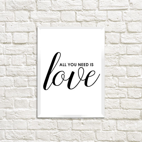 Постер у рамці All you need is love 21x30 см (WMT4_20L003)