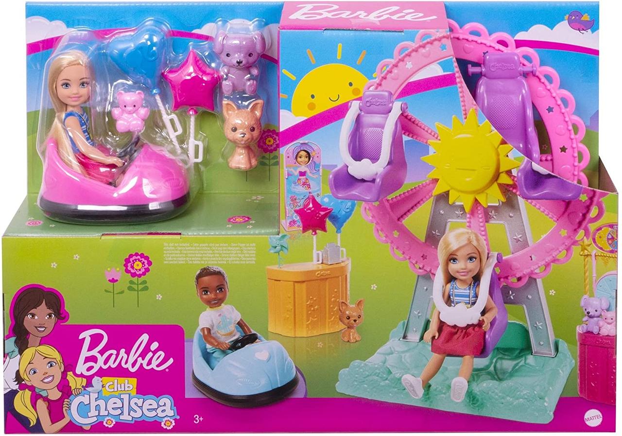 Ігровий набір лялька Барбі Челсі Колесо огляду Веселе містечко Barbie Club Chelsea (GHV82)