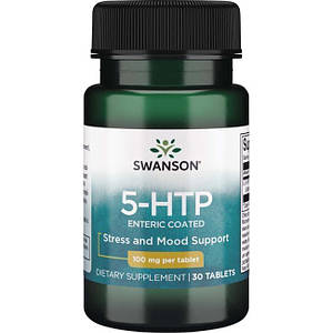 5-гідроксі L-триптофан (для підвищення серотоніну) Swanson 5-HTP 100 мг 30 капс.