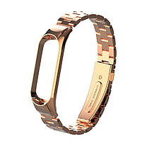 Ремінець для фітнес-браслета Xiaomi Mi Band 5 і 6 Bead design Rose gold + 3 кольорових ремінця, фото 2