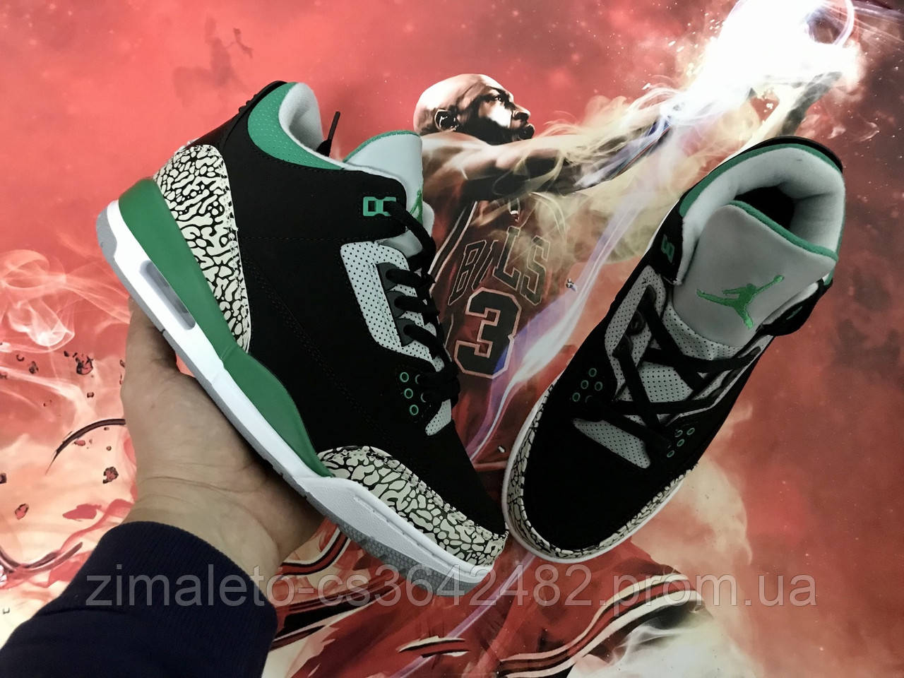 Кроссовки Jordan 3 Retro Pine Green