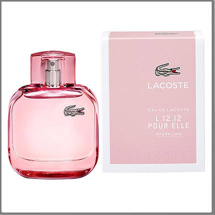 Eau De Lacoste L. 12.12 Pour Elle Sparkling туалетна вода 90 ml. (Лакост Єау Де Л. 12.12 Пур Ель Спарклинг), фото 2