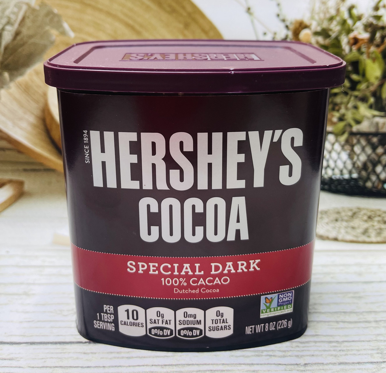 Темний какао-порошок hershey's Natural Несолодкий без цукру