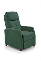 Кресло раскладное для отдыха Halmar FELIPE 2 зеленый велюр 64/84-135/103-76/48 см