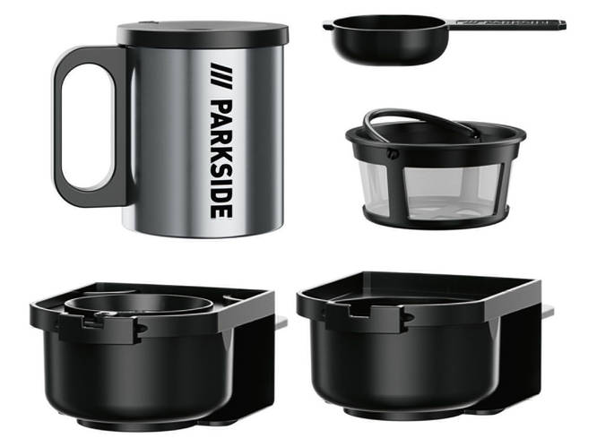 Аккумуляторная кофемашина PARKSIDE PKMA 20-Li A1 (АКБ 20 В 4 А/ч + ЗУ ...