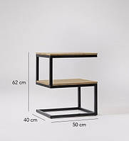 Столик журнальный, кофейный из металла в стиле Loft Архимед