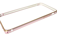 Бампер металевий із  застібкою на IPhone 6/6s:Рожевий
