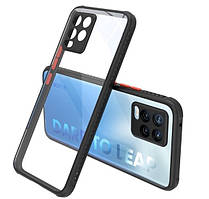 Протиударний чохол бампер для Realme 8 чорний прозорий захист камери