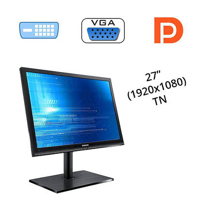 Монітор Samsung S27A650 / 27" (1920x1080) TN / 1x DVI, 1x DP, 1x VGA, фото 2