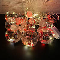 Гірлянда Штора "Дід Мороз" 3,0м*200Led (10 кульок) дріт, RGB (CL56M)