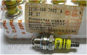 Свічки 2 тактні STIHL -3к-т L=9мм,Ключ=19 1шт. (WSR6F) (10шт.уп)