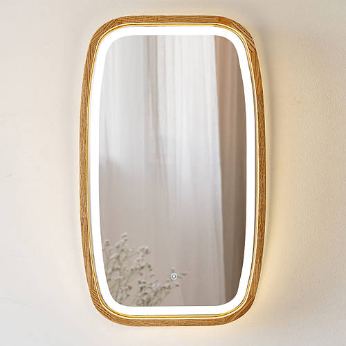 Купить Зеркало деревянное фигурное с LED-подсветкой и сенсором Luxury ...
