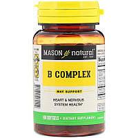 Mason Natural, комплекс витаминов группы В, 100 капсул