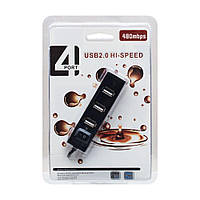 USB HUB RS021 4 USB (Чорний)