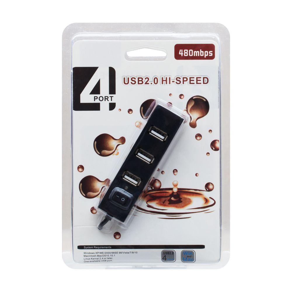 USB HUB RS021 4 USB (Чорний)